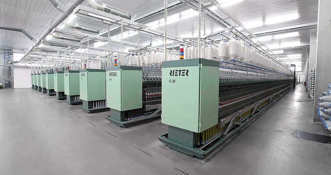 Spinning mill with Rieter ring spinning machines G 38