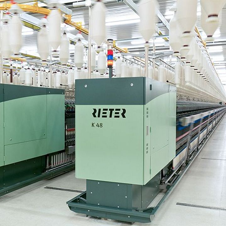 Compact spinning machine K 48 – spinning room with several K 48 machines