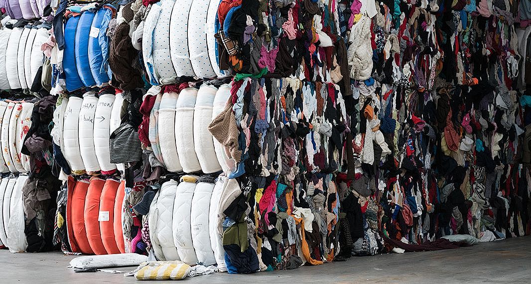 Potentially recyclable textile waste