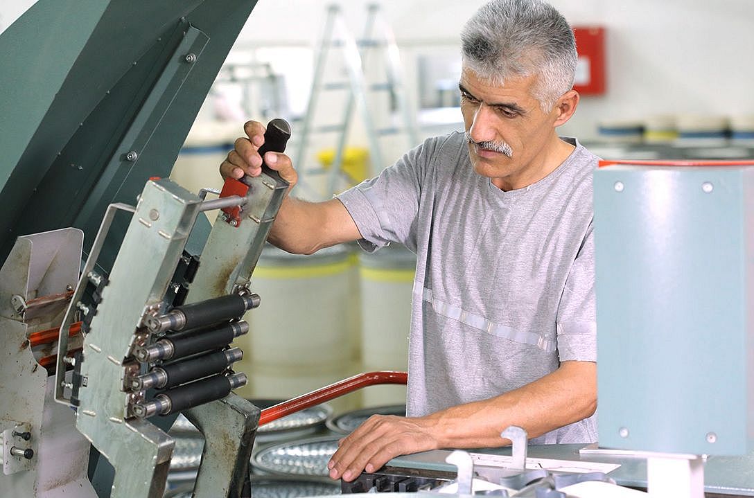 Winding machine being upgraded